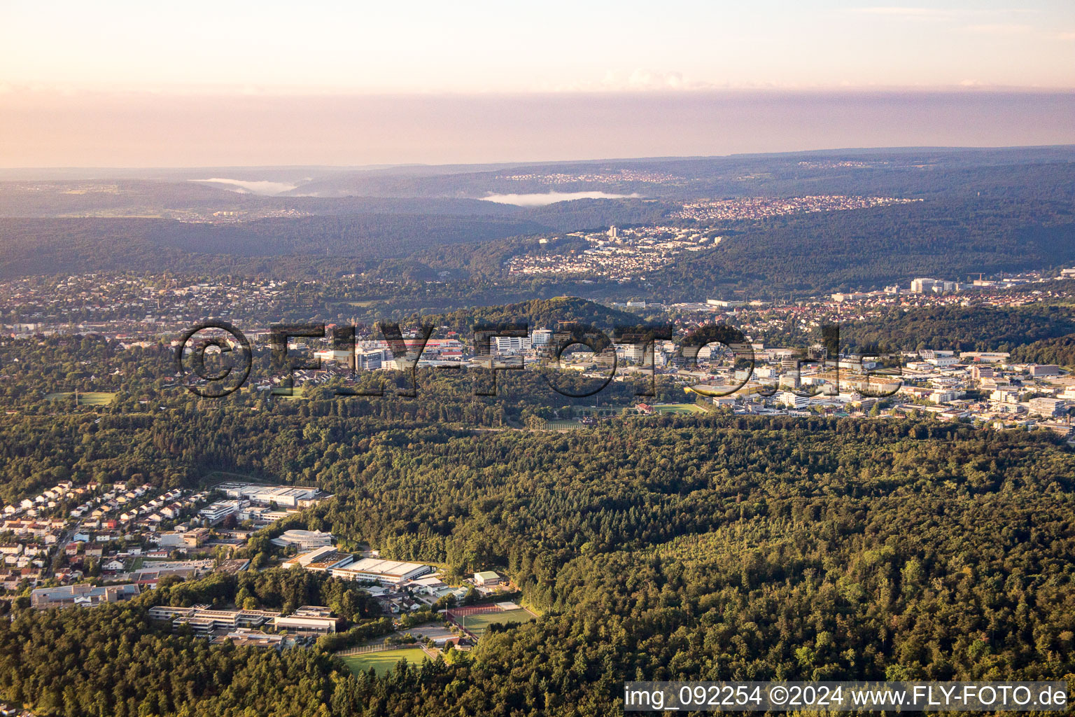 Du nord-ouest à Pforzheim dans le département Bade-Wurtemberg, Allemagne d'en haut