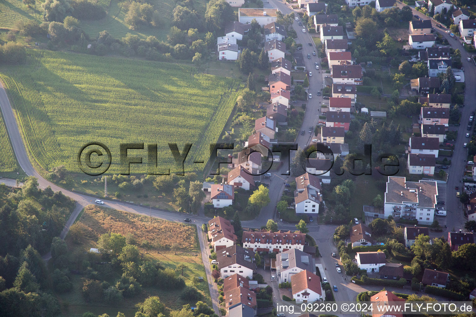 Ispringen dans le département Bade-Wurtemberg, Allemagne depuis l'avion