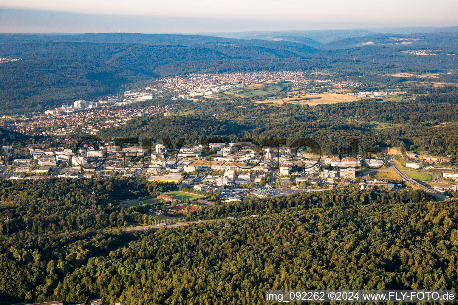 Vue aérienne de W à Pforzheim dans le département Bade-Wurtemberg, Allemagne