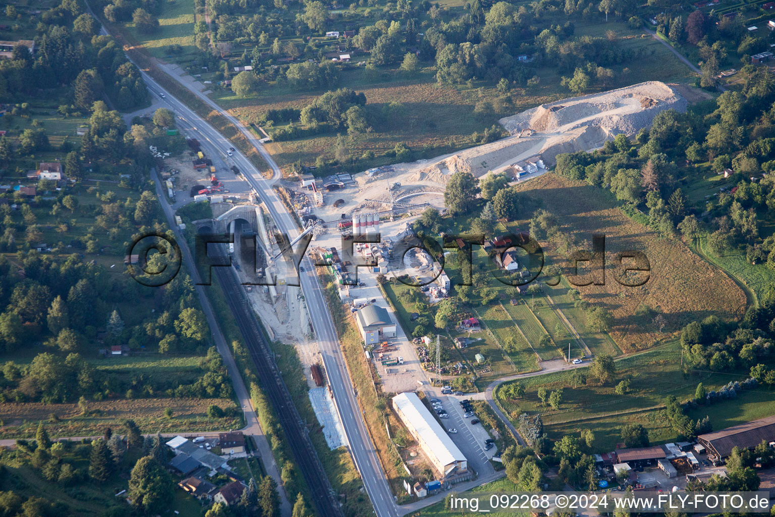 Vue aérienne de Chantier de la Königsbacher Landstrasse à Pforzheim dans le département Bade-Wurtemberg, Allemagne