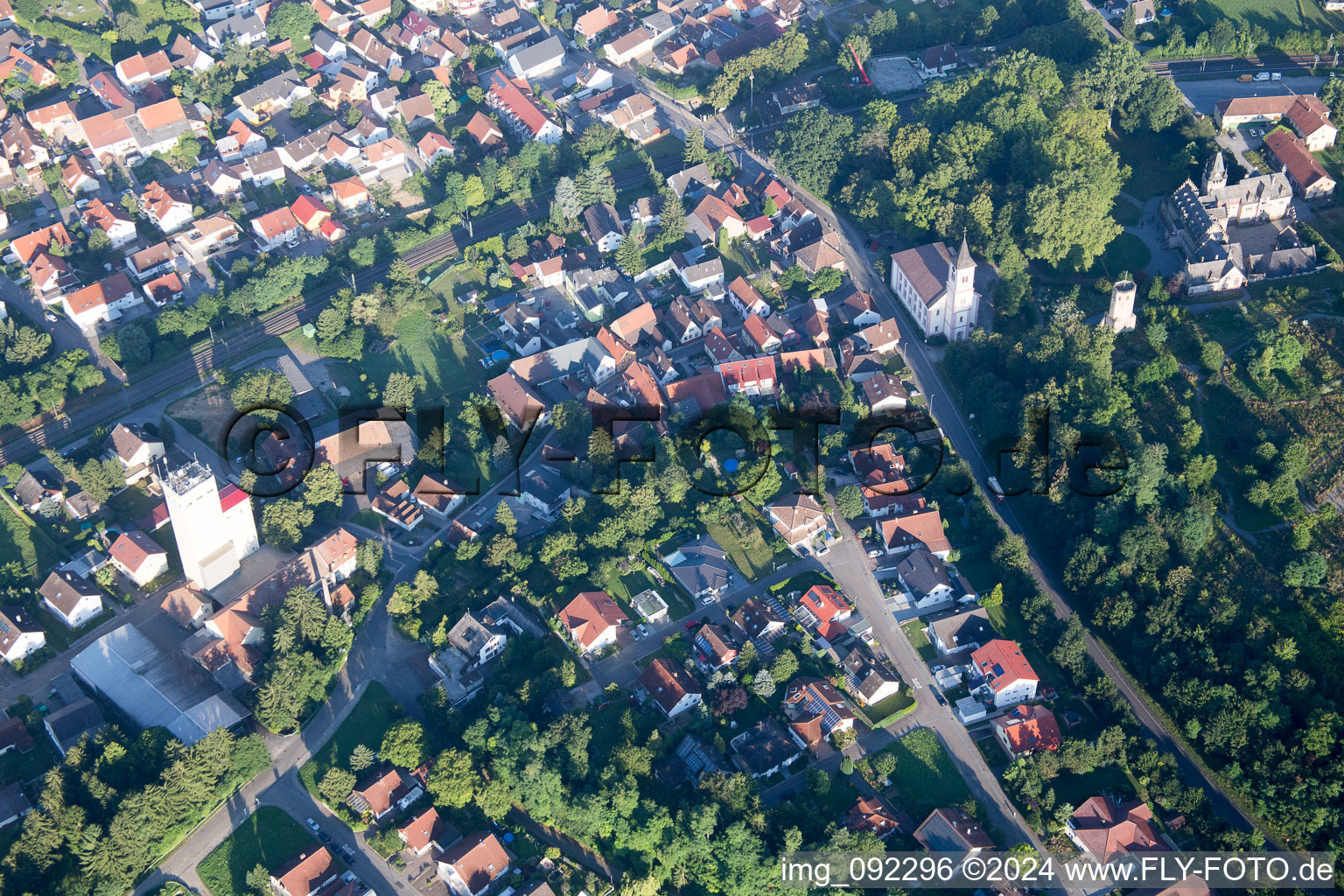 Gondelsheim dans le département Bade-Wurtemberg, Allemagne vue d'en haut