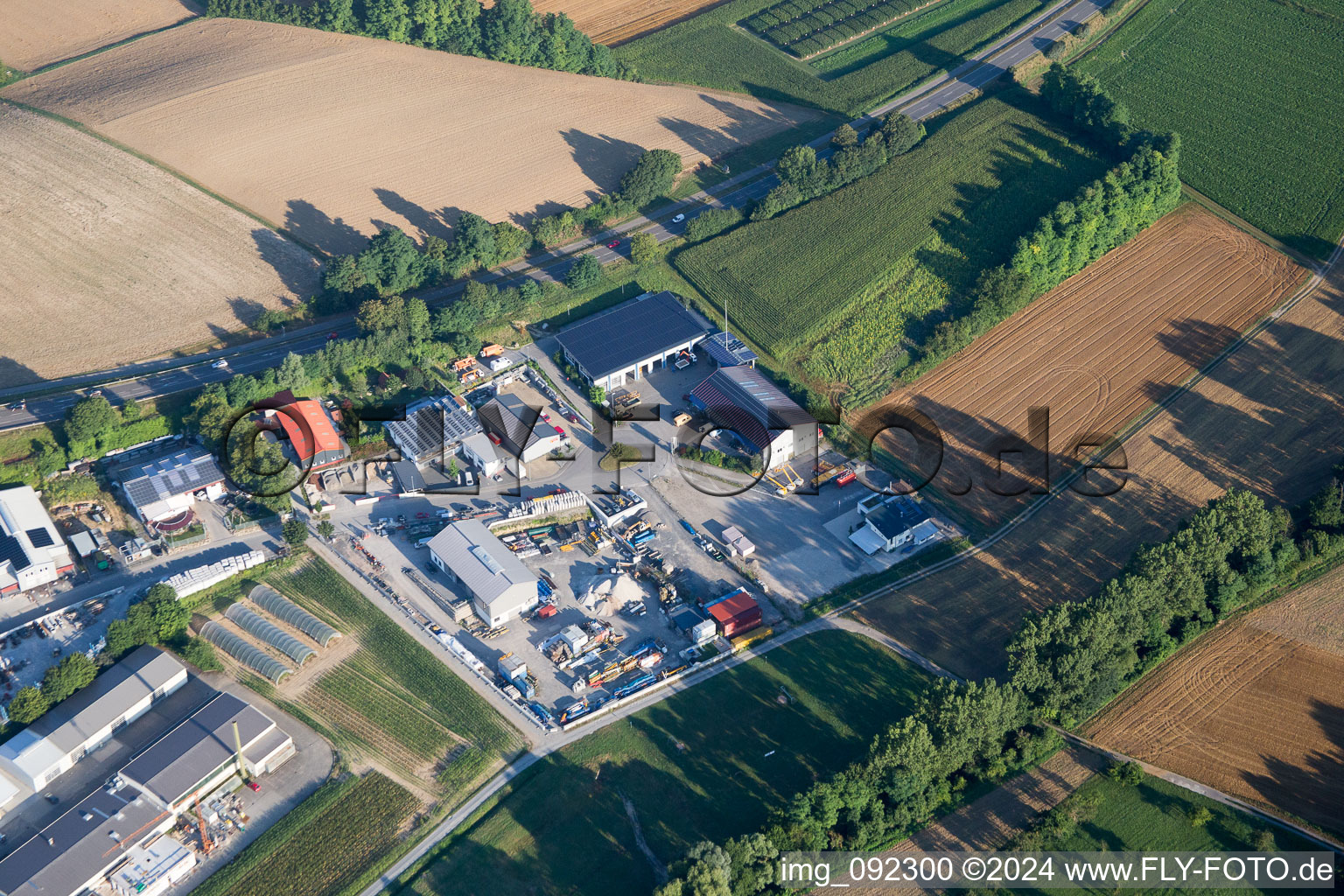 Gondelsheim dans le département Bade-Wurtemberg, Allemagne vue du ciel