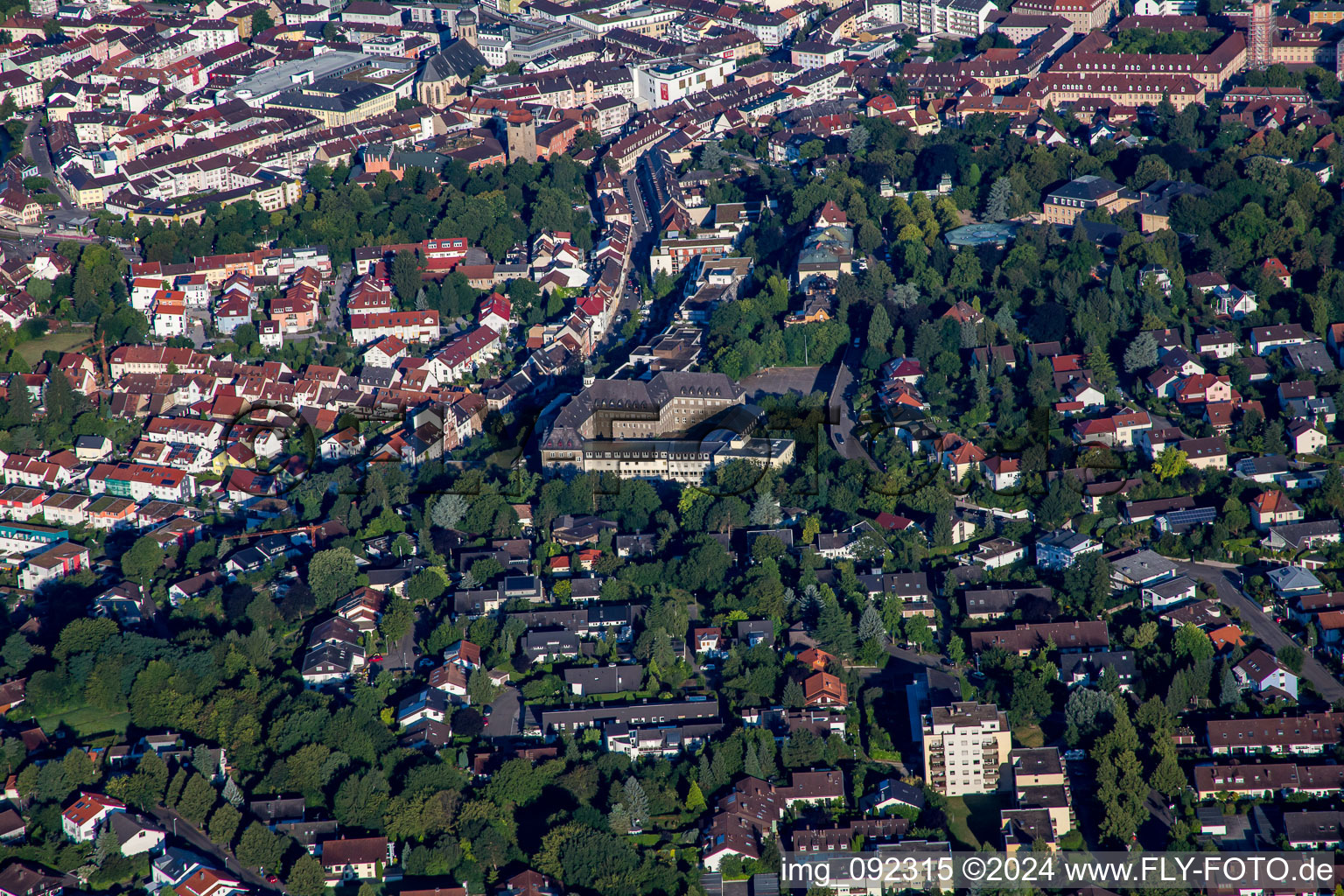 Vue aérienne de Lycée Saint-Paulusheim à Bruchsal dans le département Bade-Wurtemberg, Allemagne