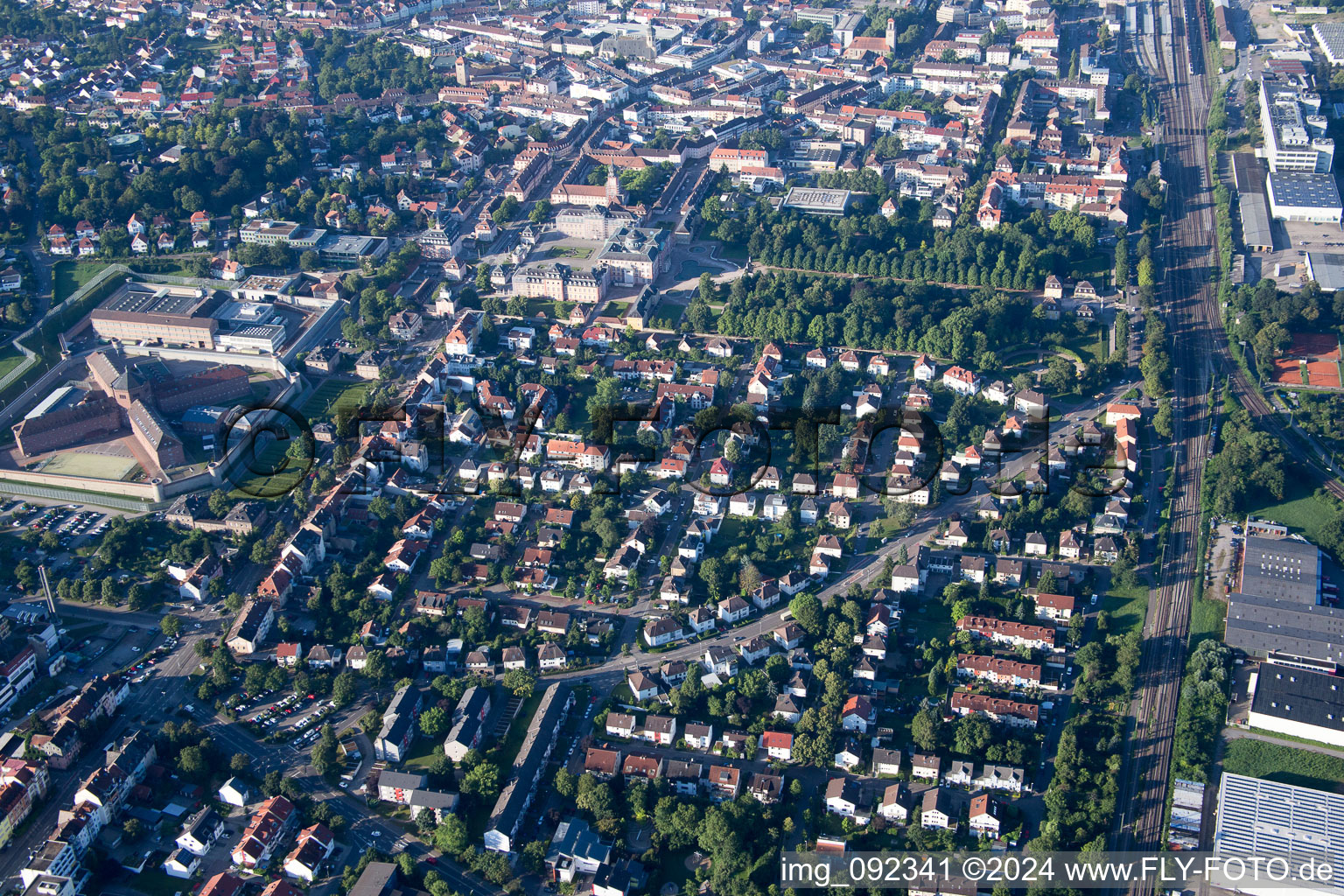 Vue aérienne de Zickstr à Bruchsal dans le département Bade-Wurtemberg, Allemagne