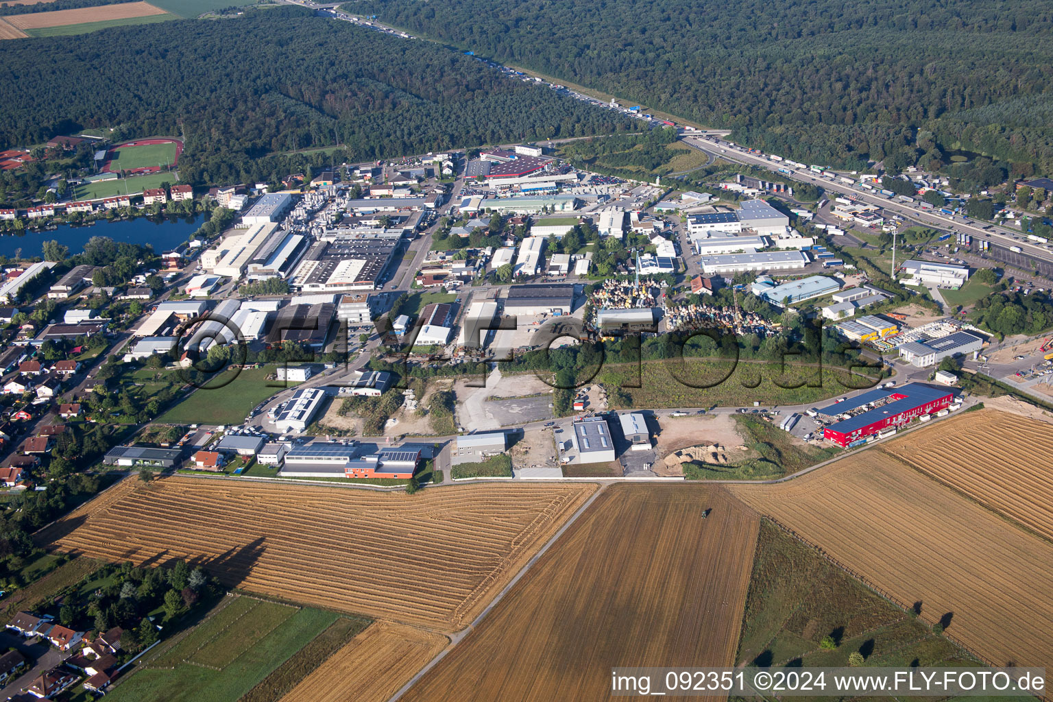 Forst dans le département Bade-Wurtemberg, Allemagne d'en haut