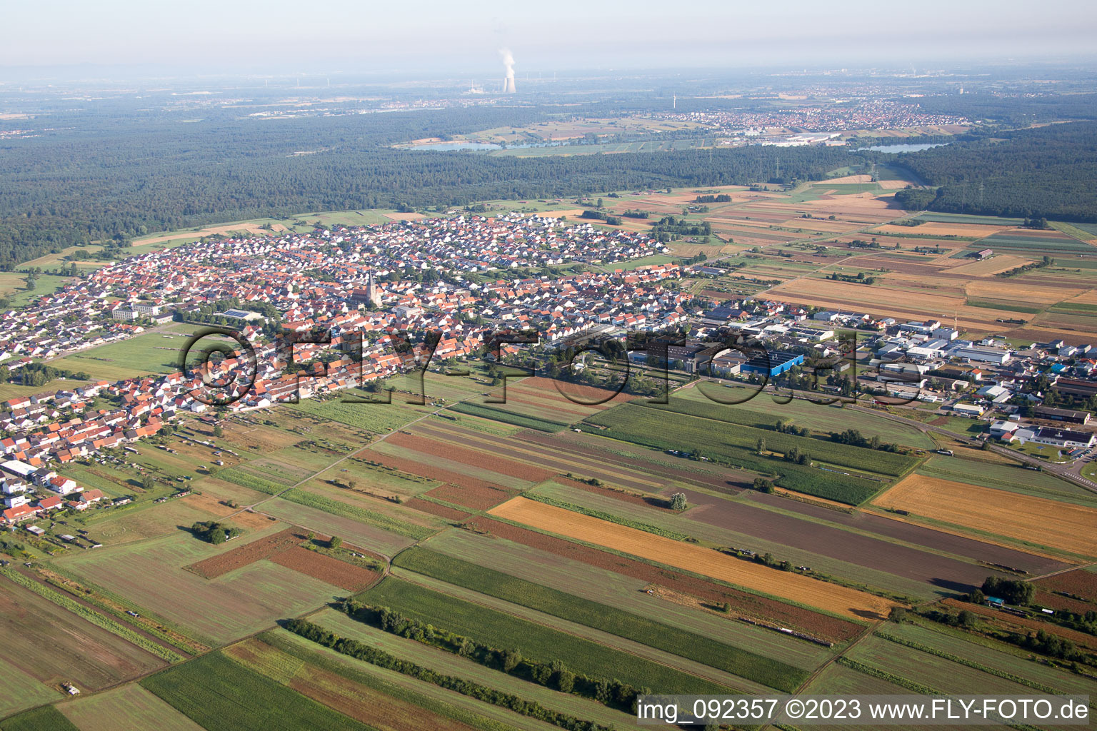 Hambrücken dans le département Bade-Wurtemberg, Allemagne depuis l'avion