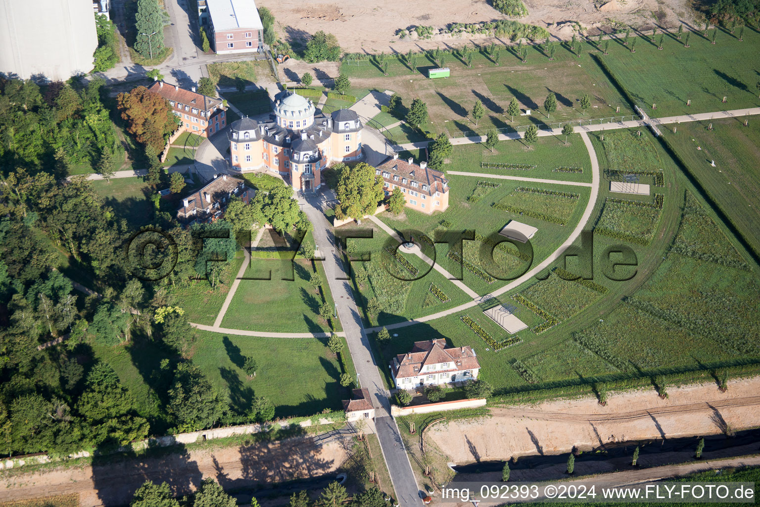 Waghäusel dans le département Bade-Wurtemberg, Allemagne du point de vue du drone