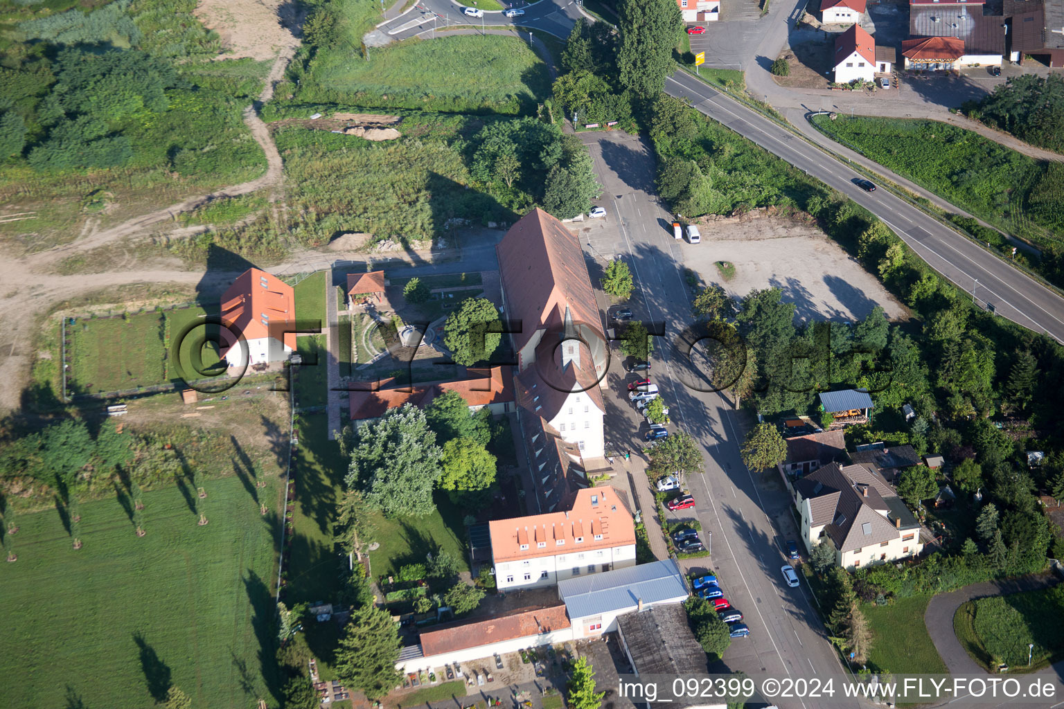 Photographie aérienne de Waghäusel dans le département Bade-Wurtemberg, Allemagne