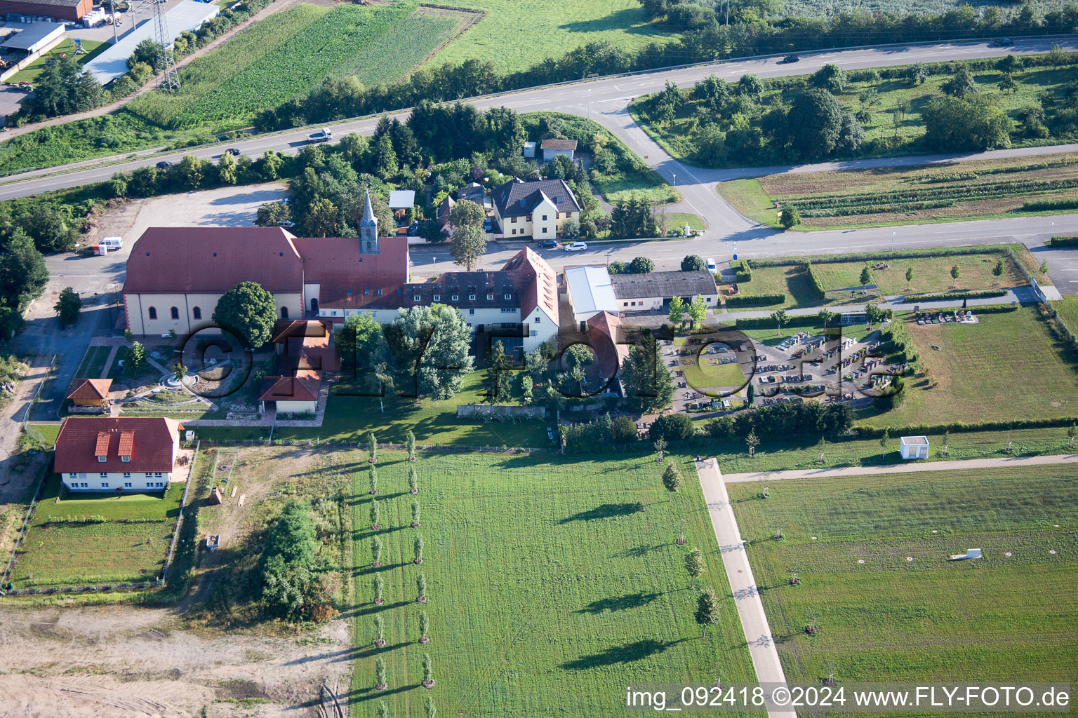 Waghäusel dans le département Bade-Wurtemberg, Allemagne vue d'en haut