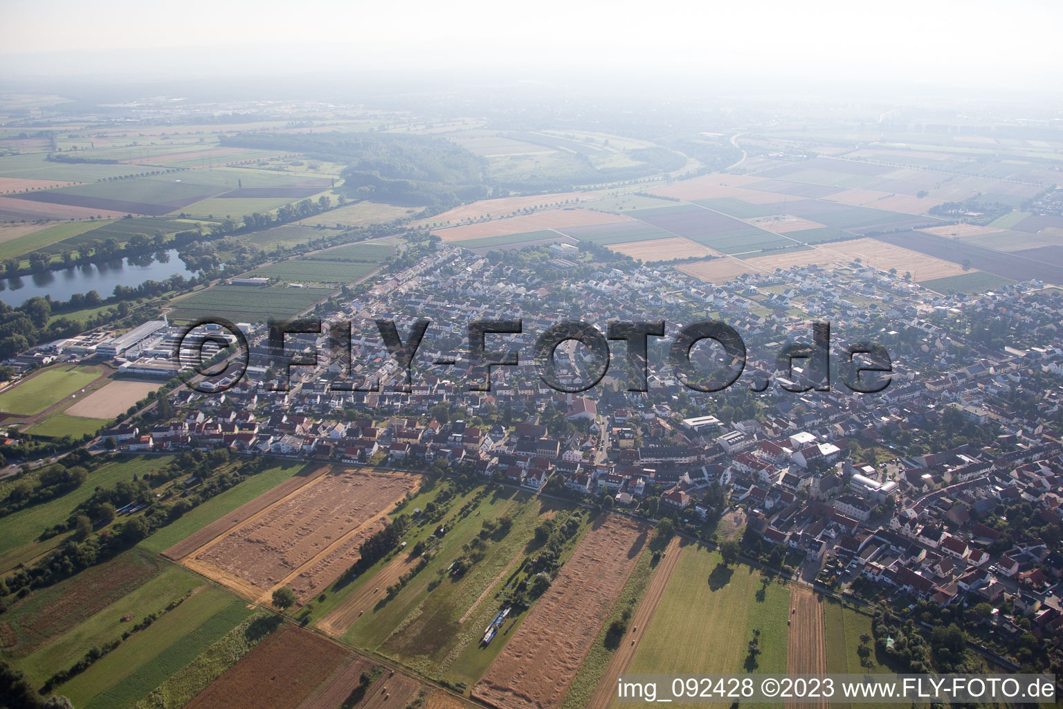 Photographie aérienne de Altlußheim dans le département Bade-Wurtemberg, Allemagne
