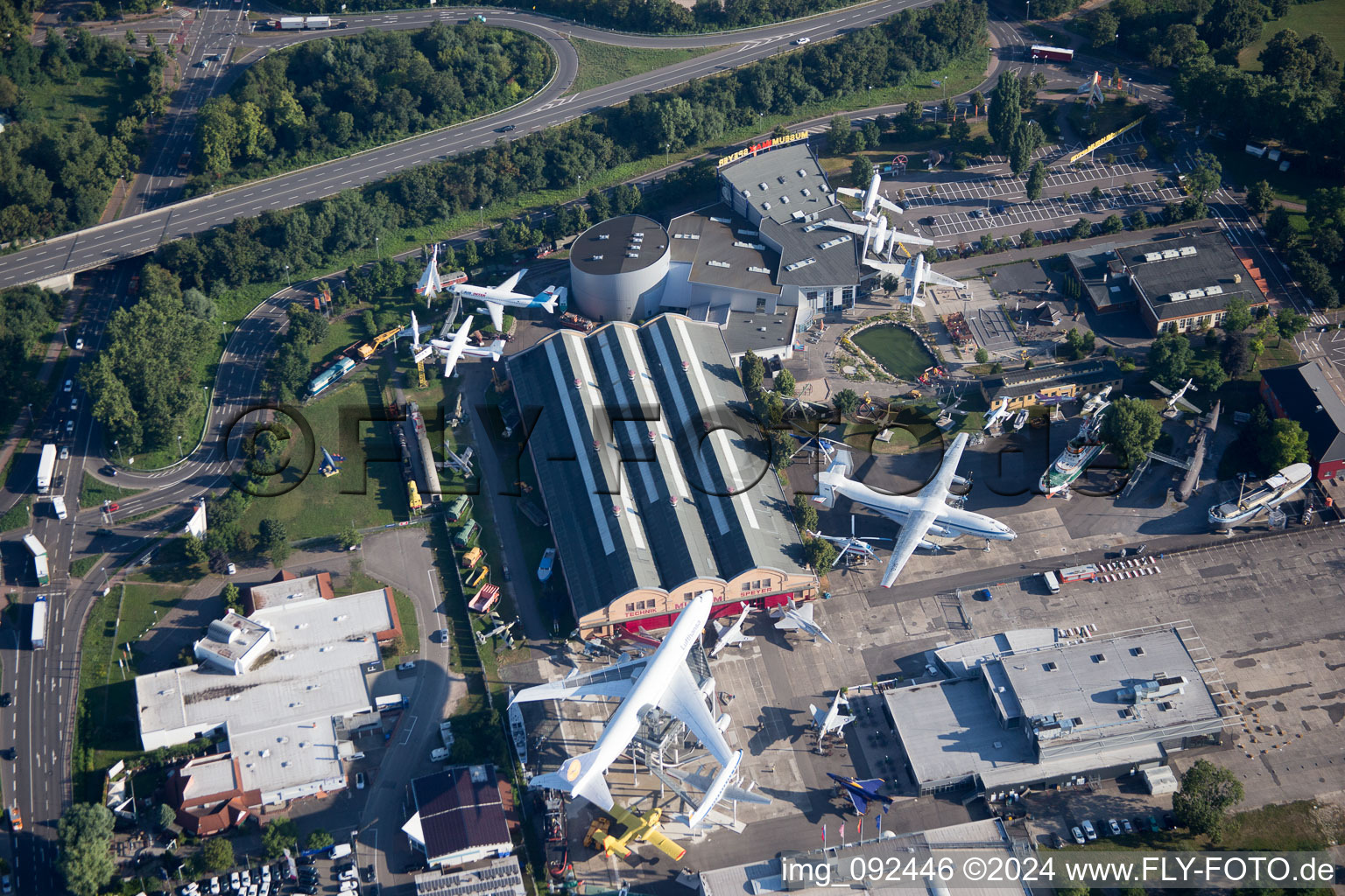 Musée des transports à Speyer dans le département Rhénanie-Palatinat, Allemagne d'en haut