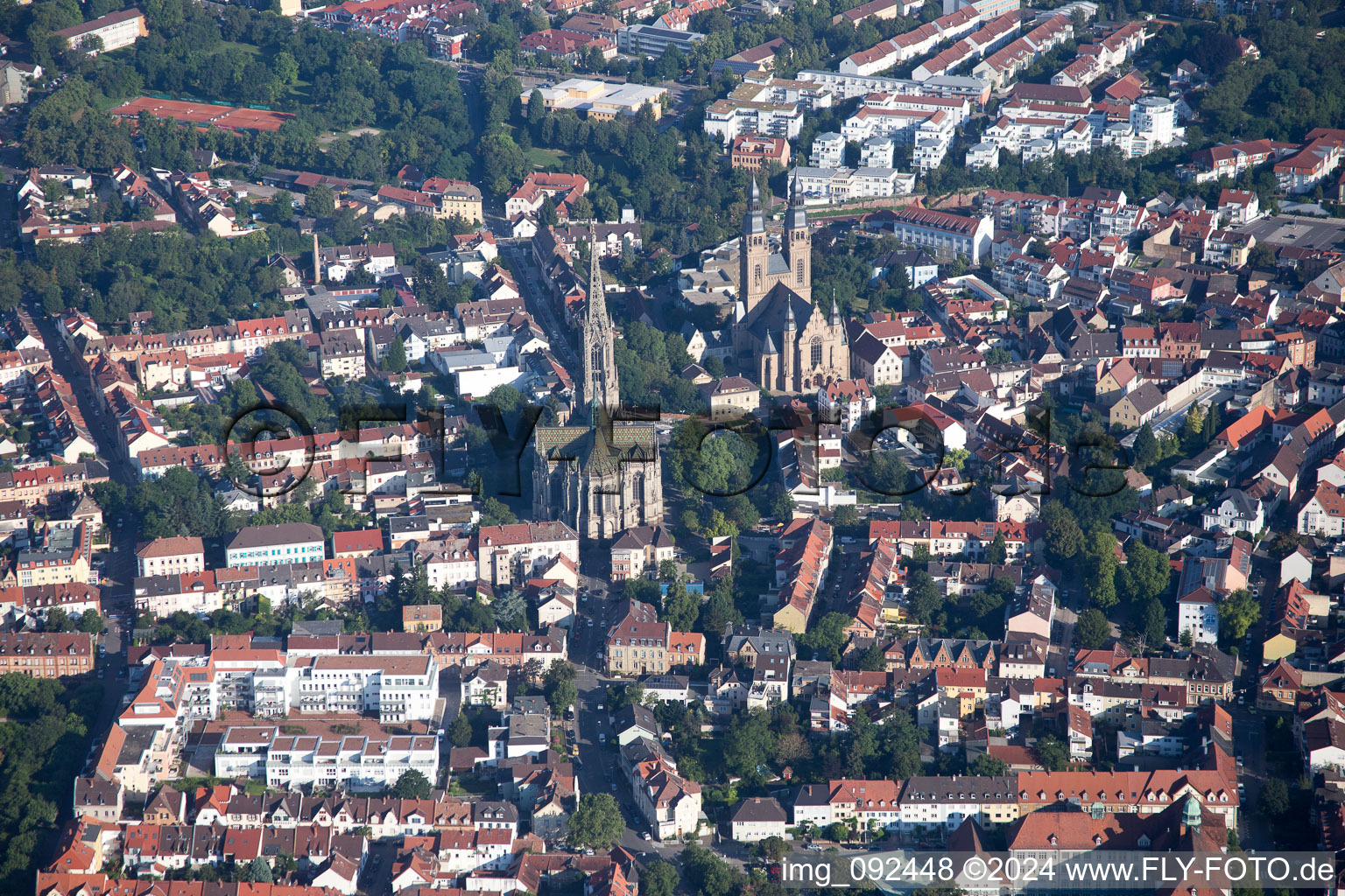 Vue oblique de Speyer dans le département Rhénanie-Palatinat, Allemagne