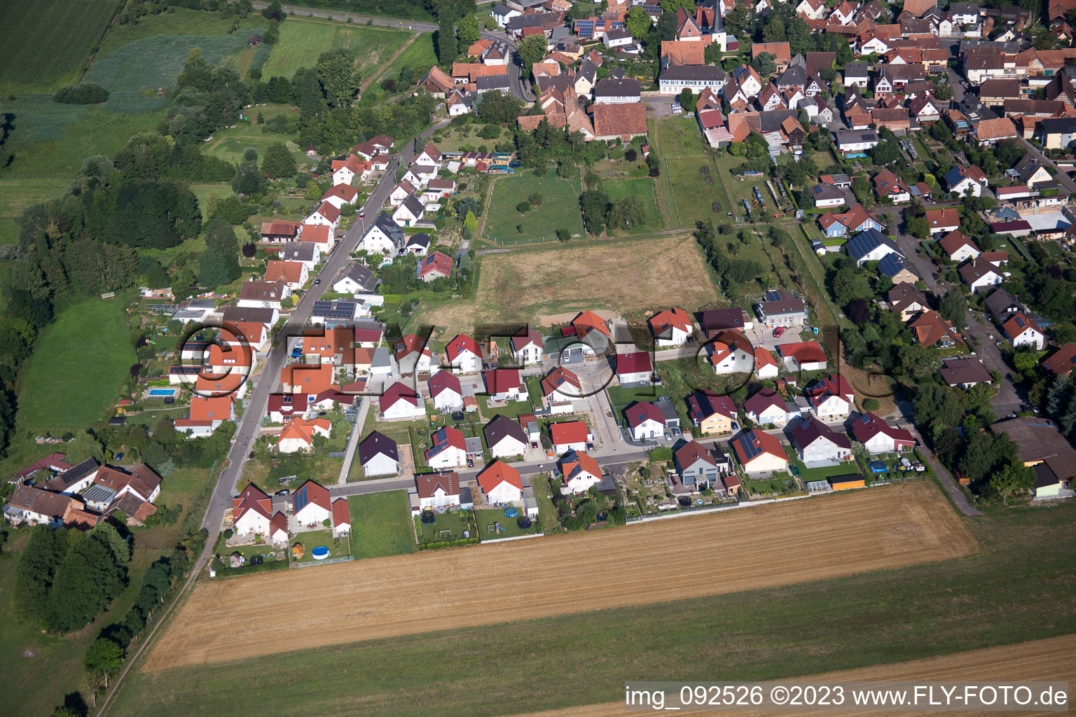 Barbelroth dans le département Rhénanie-Palatinat, Allemagne depuis l'avion