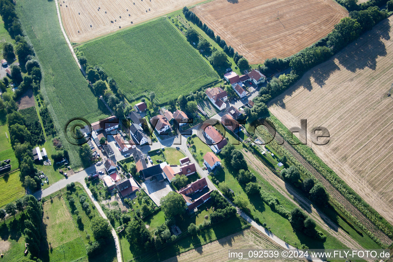 Quartier Kleinsteinfeld in Niederotterbach dans le département Rhénanie-Palatinat, Allemagne depuis l'avion