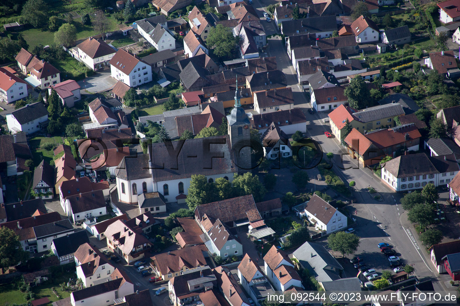 Steinfeld dans le département Rhénanie-Palatinat, Allemagne vue d'en haut