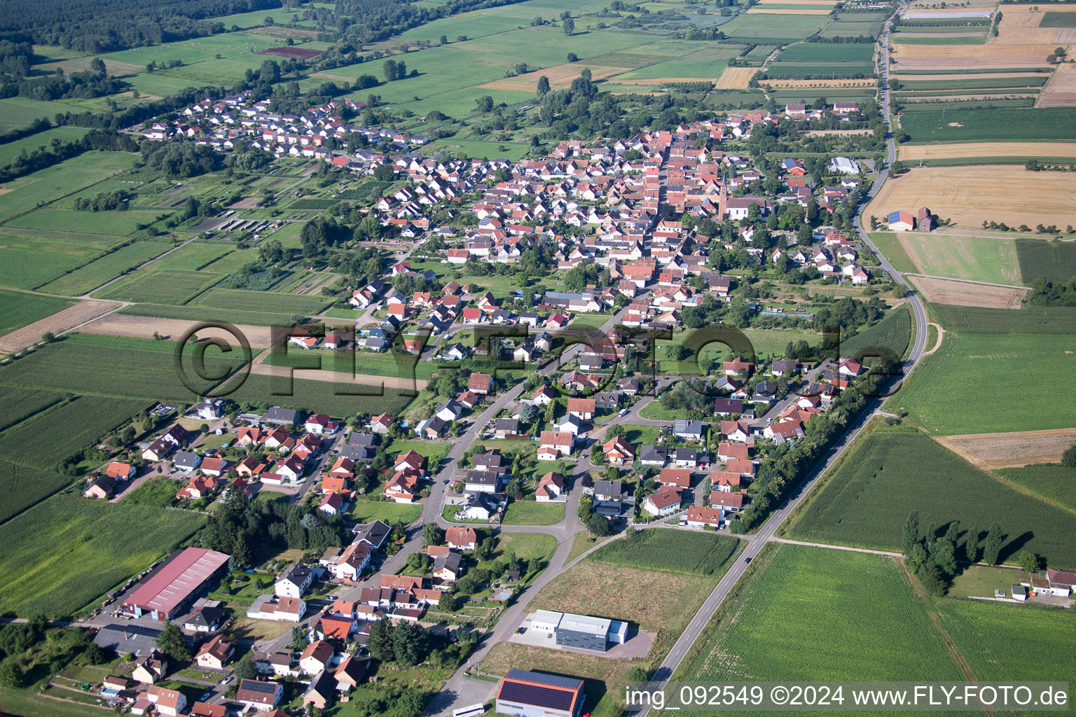 Steinfeld dans le département Rhénanie-Palatinat, Allemagne vue du ciel