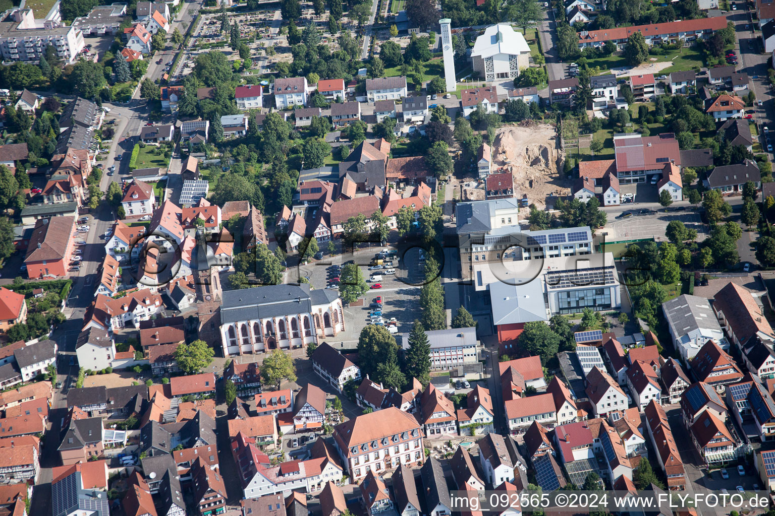 Kandel dans le département Rhénanie-Palatinat, Allemagne du point de vue du drone