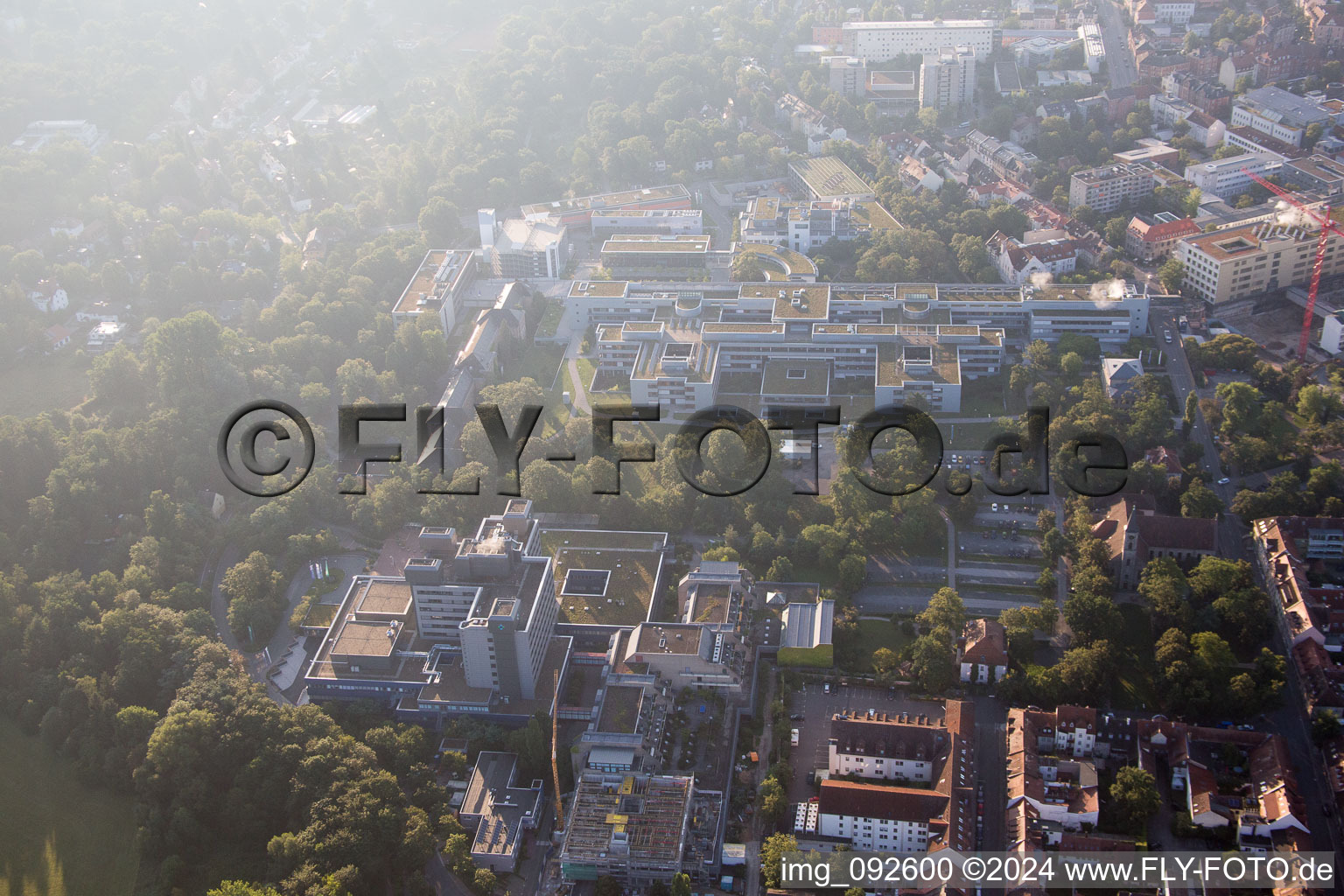 Vue aérienne de Vieille ville à Erlangen dans le département Bavière, Allemagne