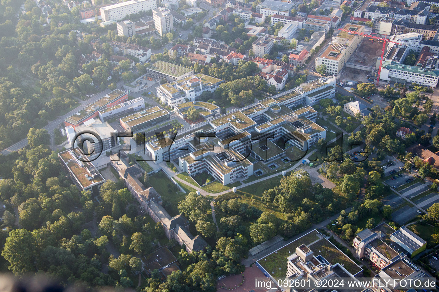 Vue aérienne de Vieille ville à Erlangen dans le département Bavière, Allemagne