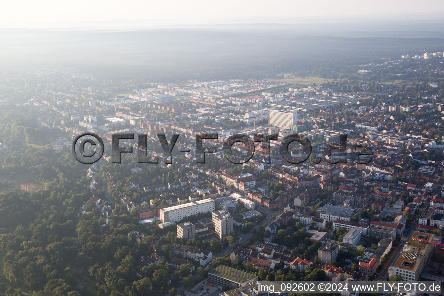 Photographie aérienne de Vieille ville à Erlangen dans le département Bavière, Allemagne