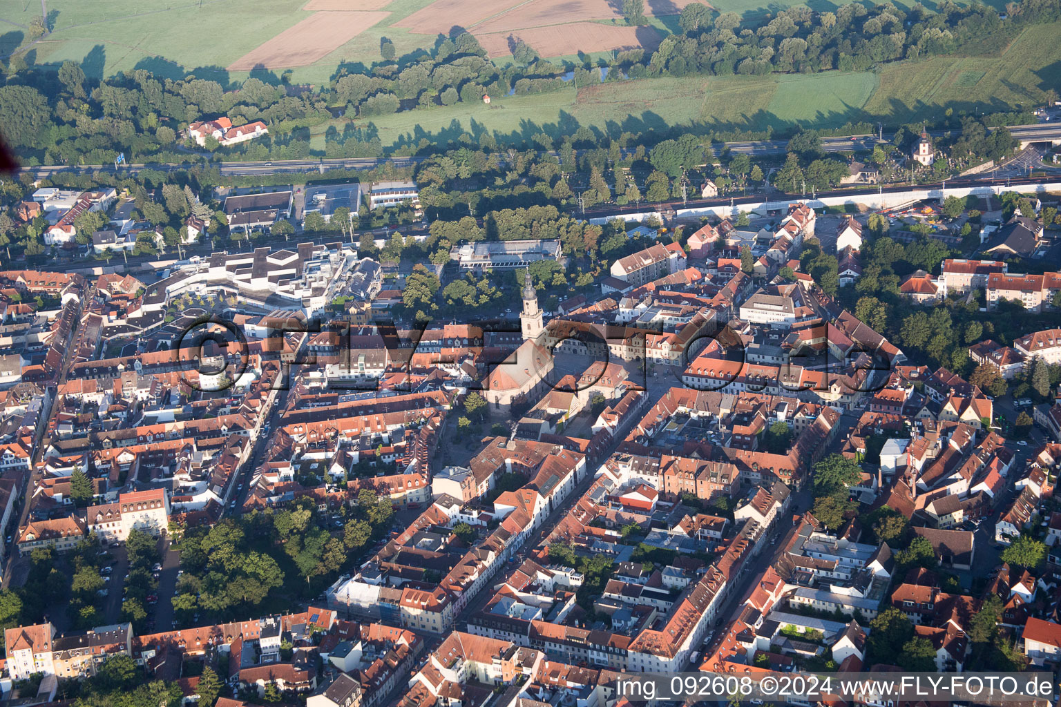 Vue aérienne de Erlangen dans le département Bavière, Allemagne