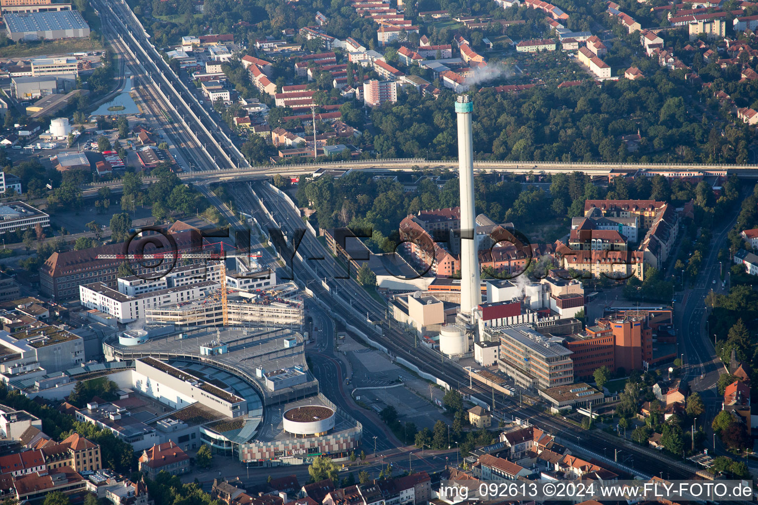 Vue oblique de Erlangen dans le département Bavière, Allemagne