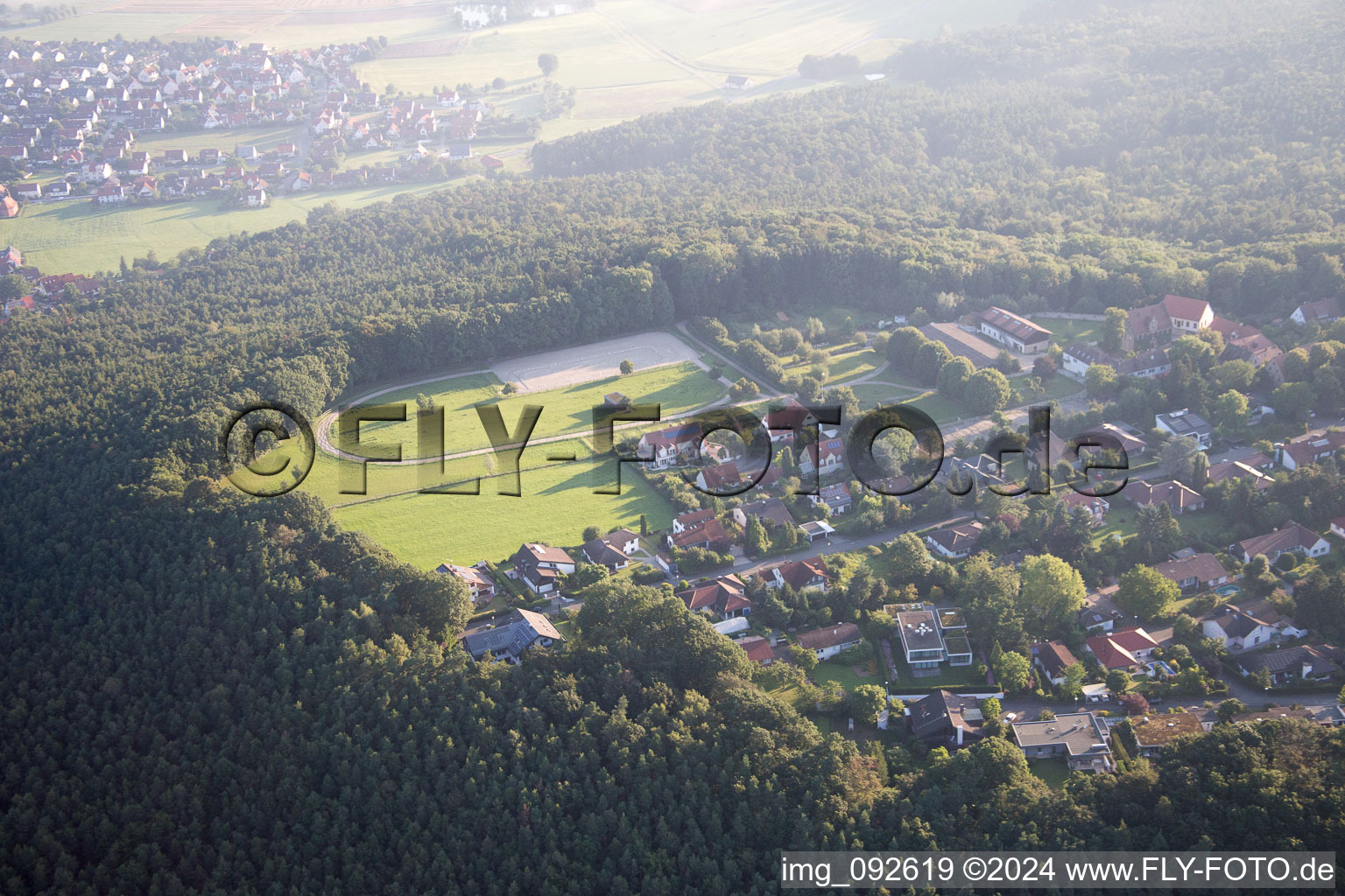 Vue aérienne de Rathsberg dans le département Bavière, Allemagne