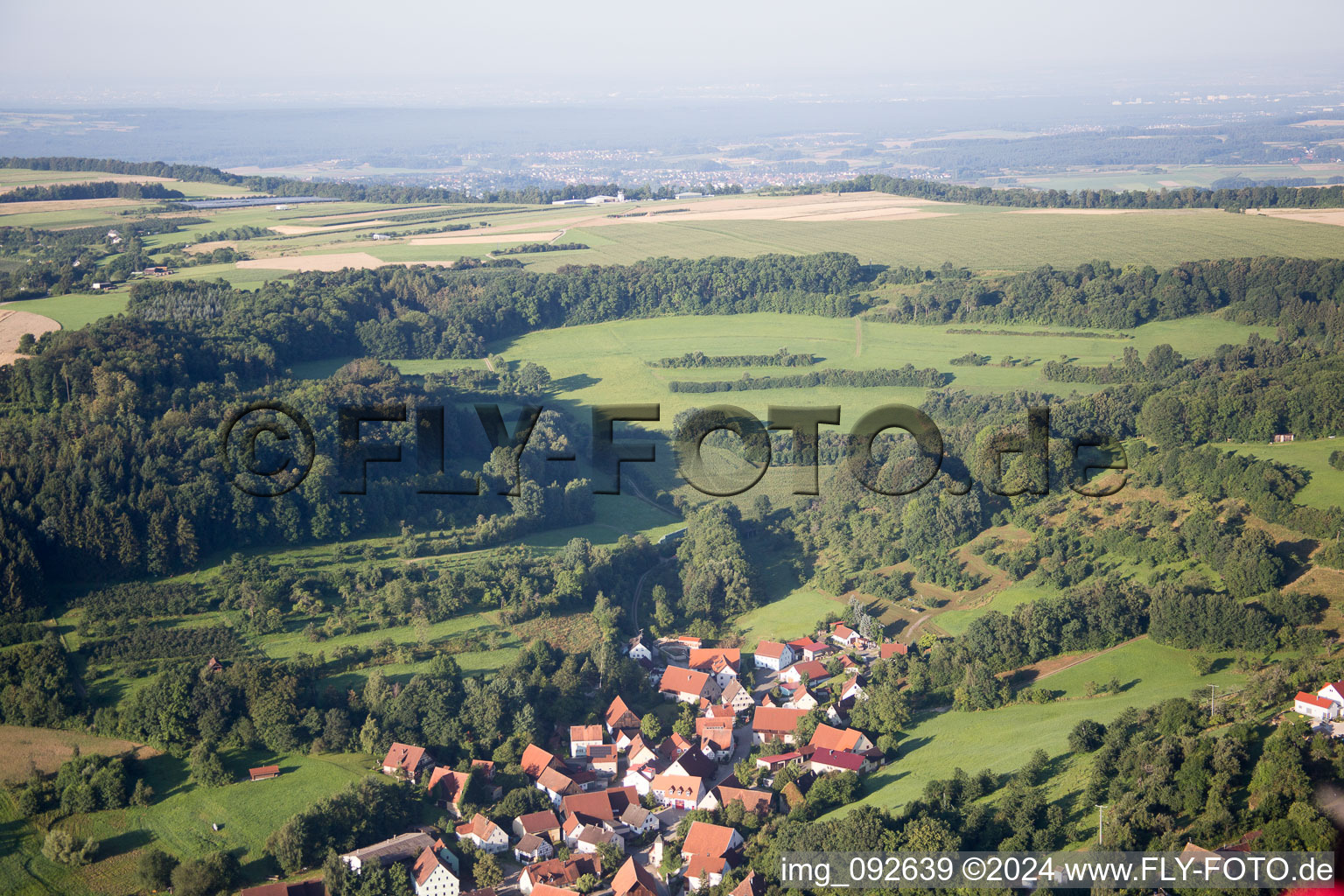 Vue oblique de Schlichenreuth dans le département Bavière, Allemagne