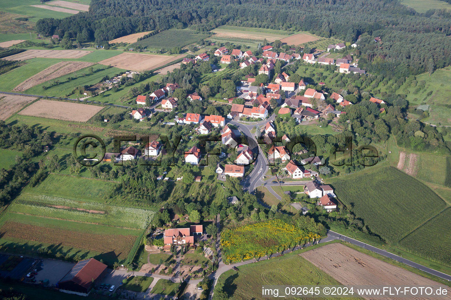 Vue aérienne de Adlitz dans le département Bavière, Allemagne