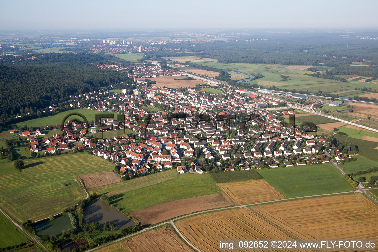 Photographie aérienne de Bubenreuth dans le département Bavière, Allemagne