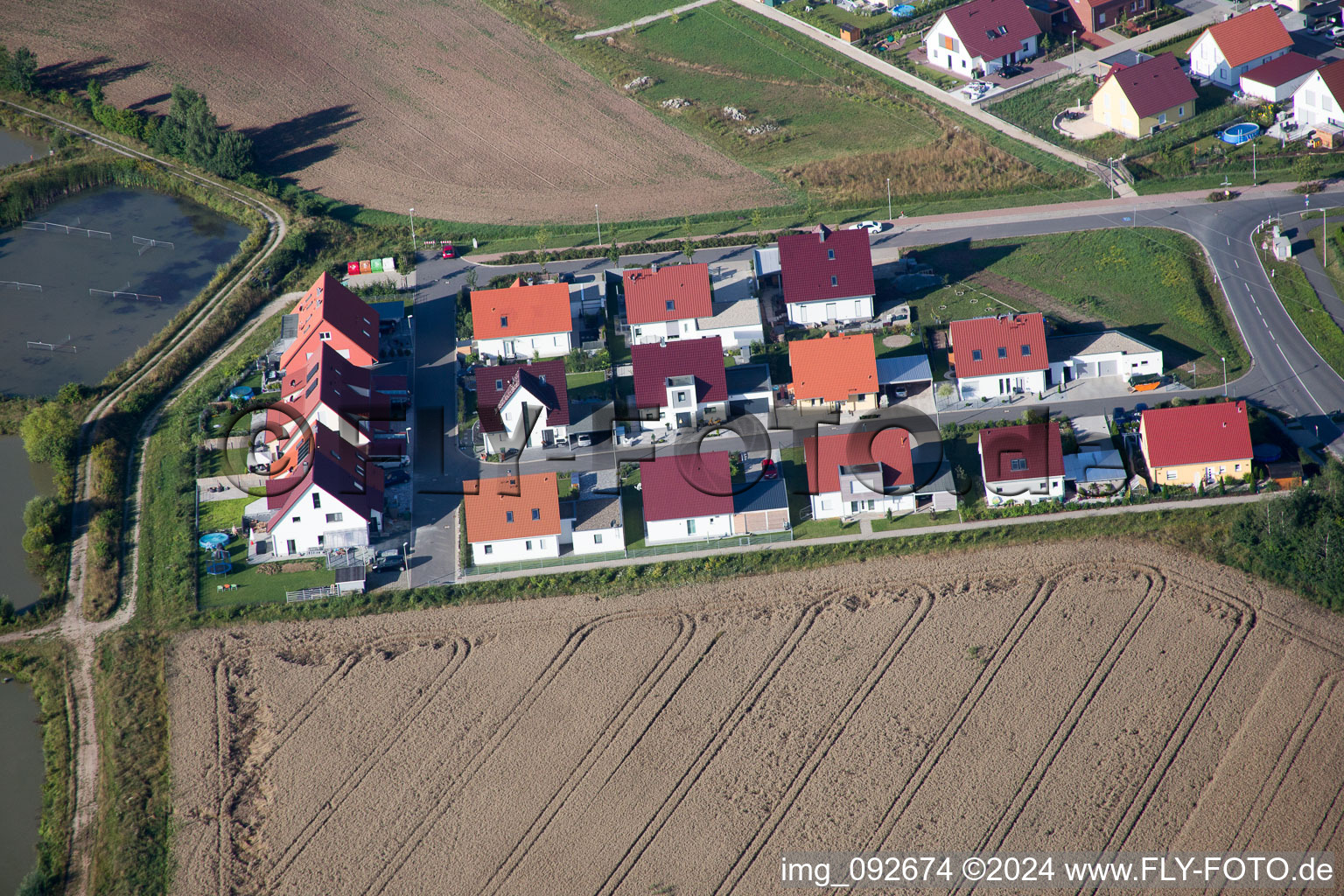 Photographie aérienne de Weisendorf dans le département Bavière, Allemagne