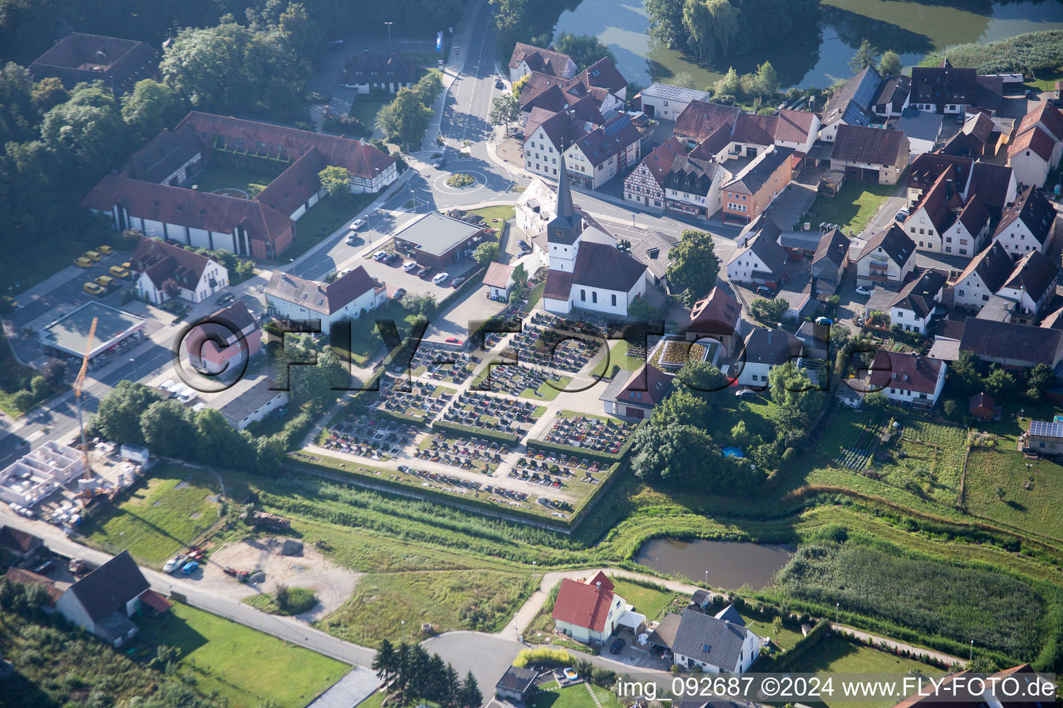 Weisendorf dans le département Bavière, Allemagne vue du ciel