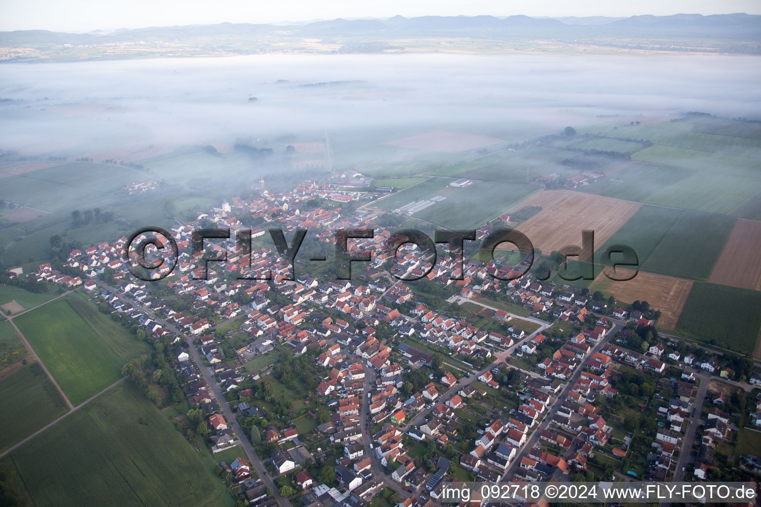 Image drone de Minfeld dans le département Rhénanie-Palatinat, Allemagne