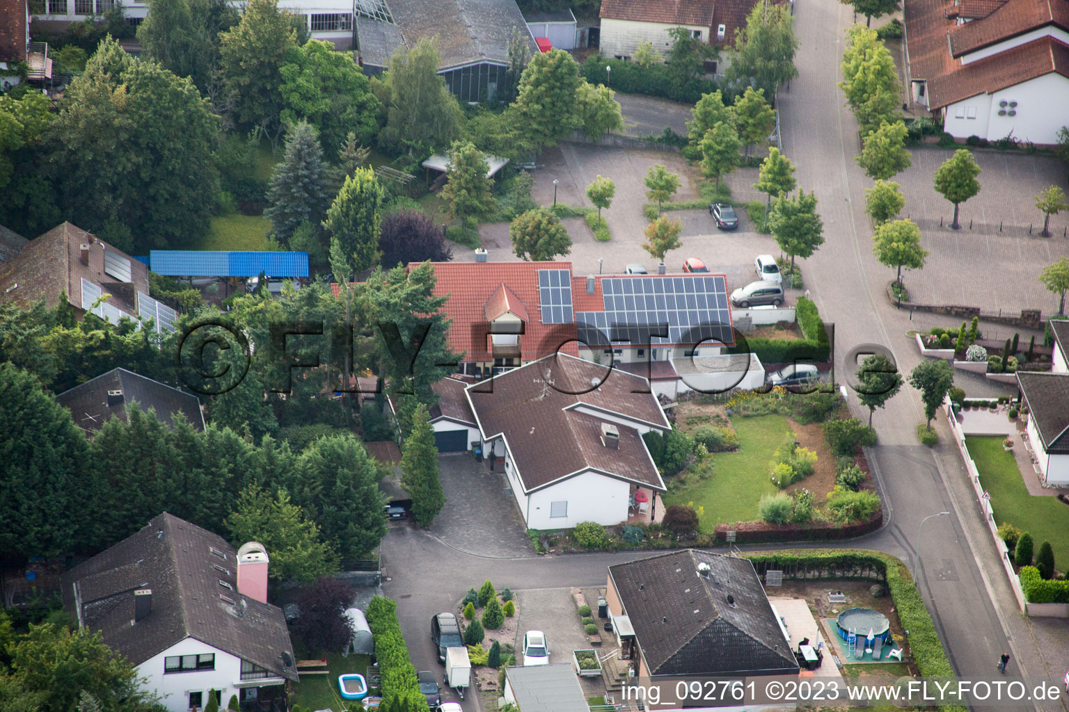 Vue oblique de Quartier Billigheim in Billigheim-Ingenheim dans le département Rhénanie-Palatinat, Allemagne