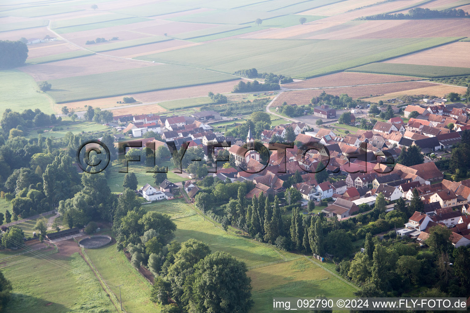 Quartier Mühlhofen in Billigheim-Ingenheim dans le département Rhénanie-Palatinat, Allemagne vue du ciel