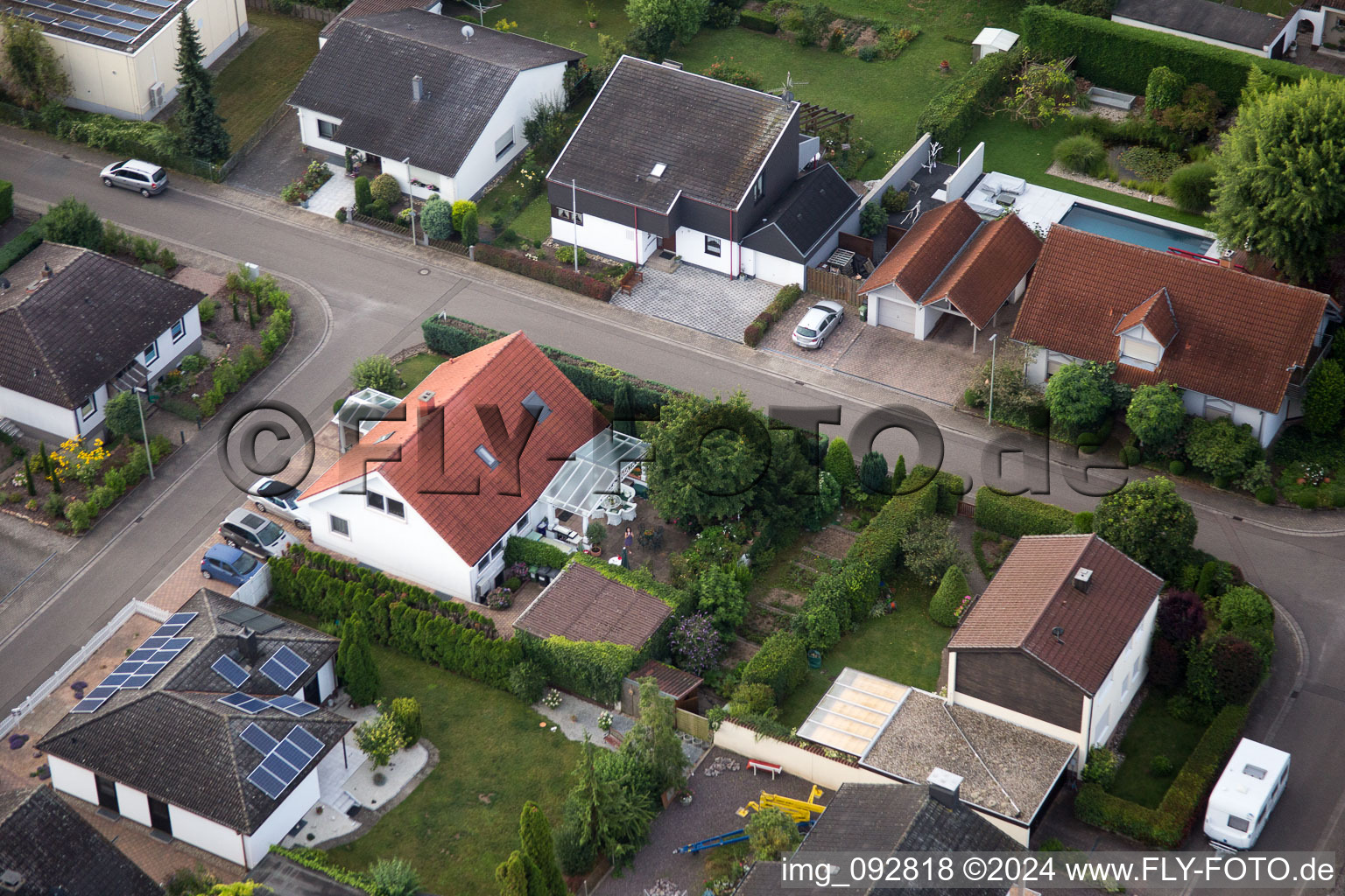 Photographie aérienne de Maxburgstr à le quartier Billigheim in Billigheim-Ingenheim dans le département Rhénanie-Palatinat, Allemagne