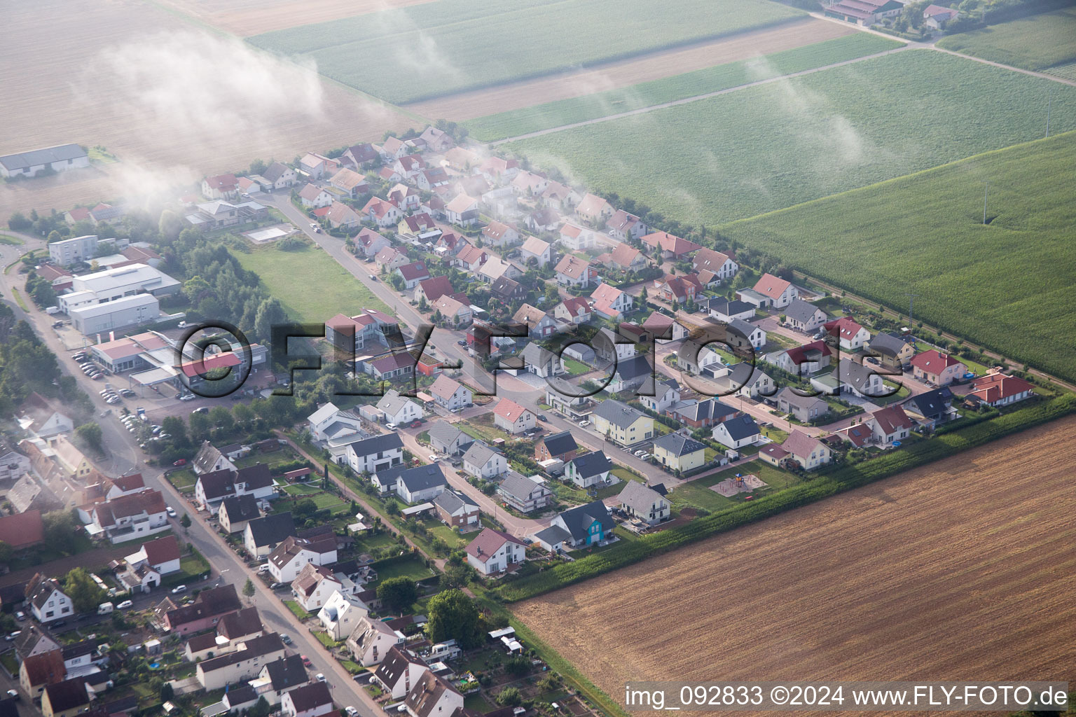 Steinweiler dans le département Rhénanie-Palatinat, Allemagne vue d'en haut