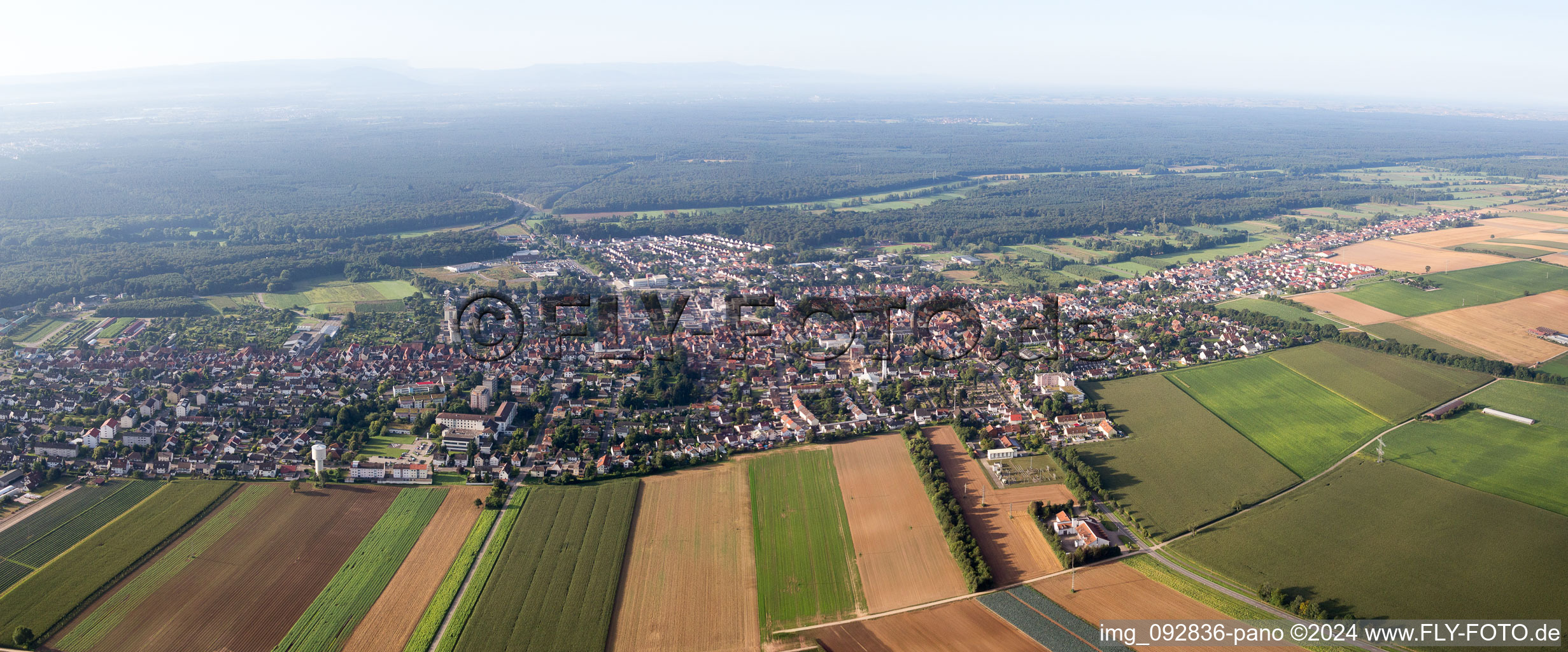 Vue aérienne de Kandel dans le département Rhénanie-Palatinat, Allemagne