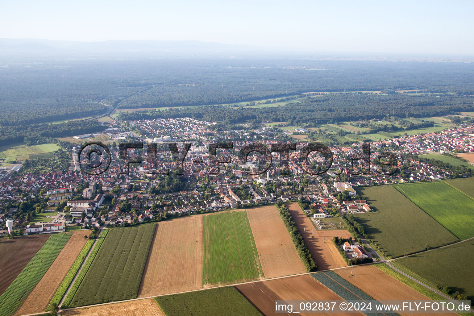 Vue oblique de Kandel dans le département Rhénanie-Palatinat, Allemagne