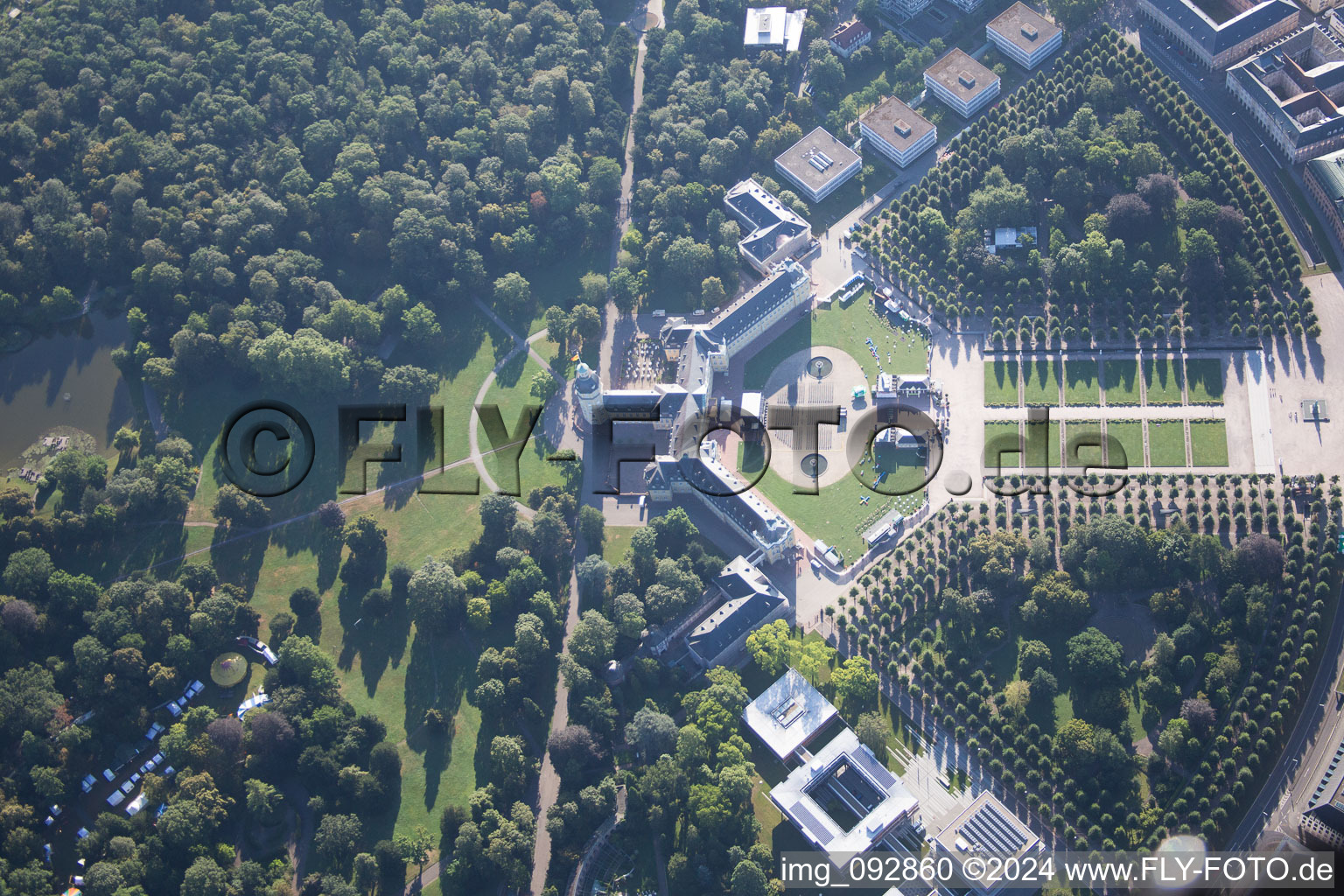 Quartier Innenstadt-West in Karlsruhe dans le département Bade-Wurtemberg, Allemagne d'en haut