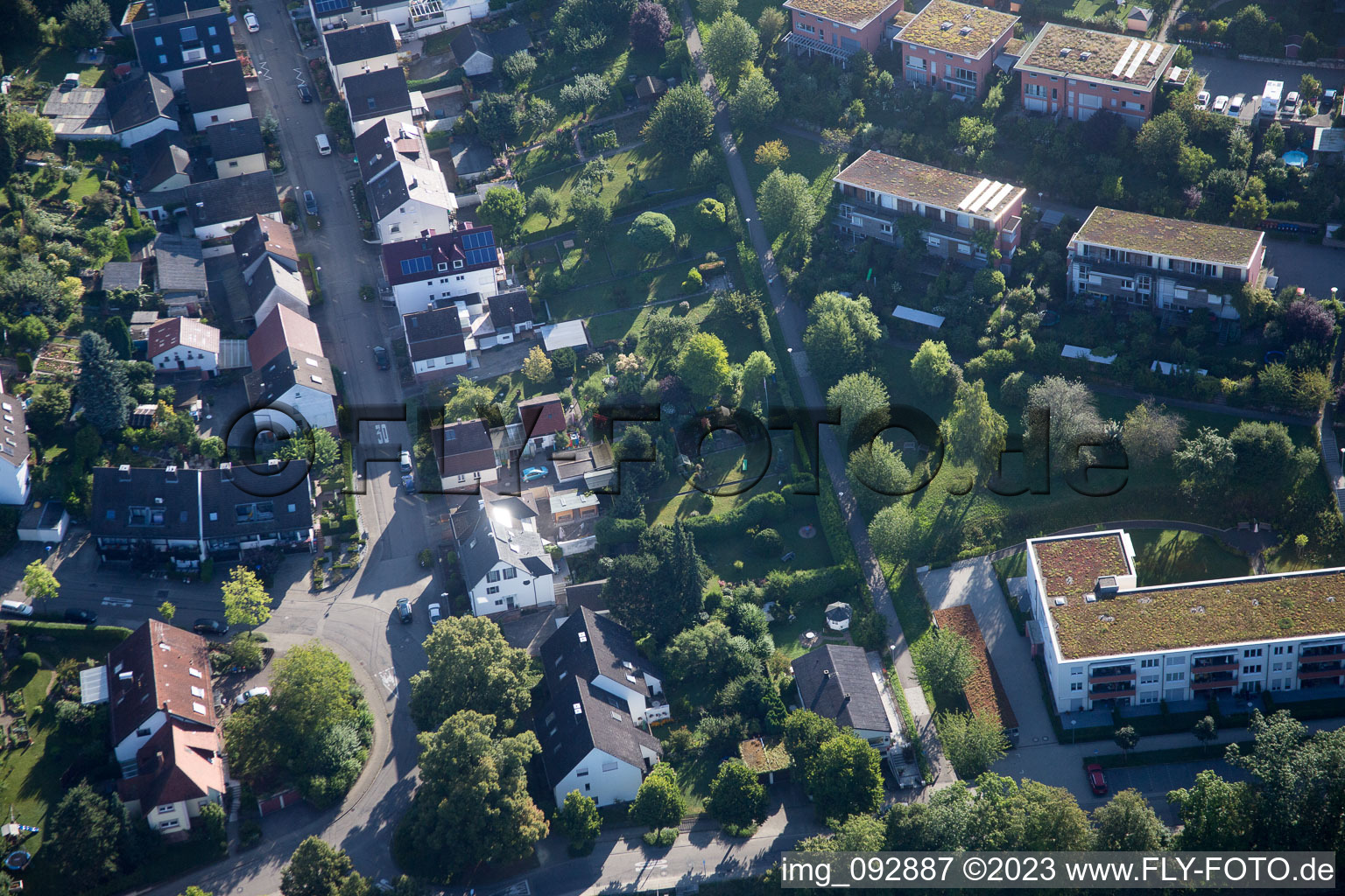 Image drone de Quartier Hohenwettersbach in Karlsruhe dans le département Bade-Wurtemberg, Allemagne