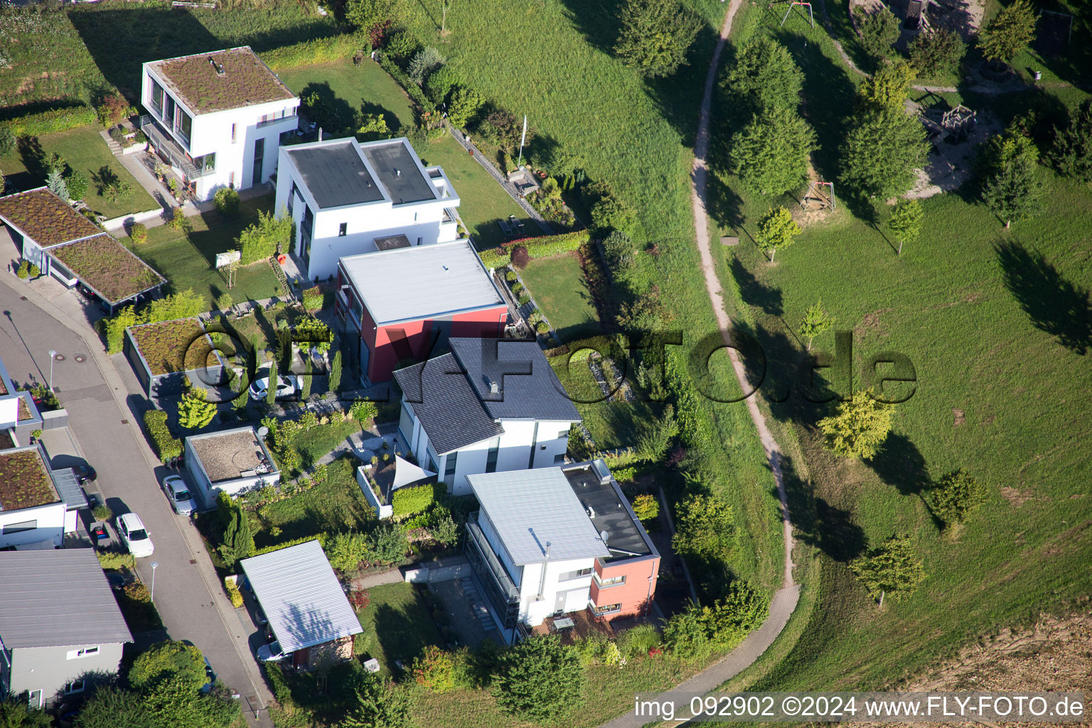 Photographie aérienne de Quartier Hohenwettersbach in Karlsruhe dans le département Bade-Wurtemberg, Allemagne