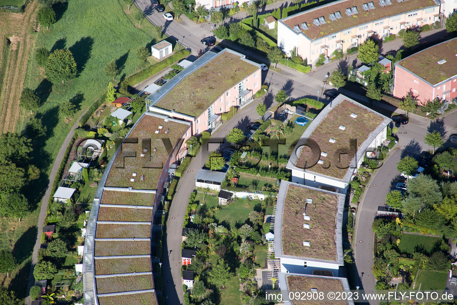 Quartier Hohenwettersbach in Karlsruhe dans le département Bade-Wurtemberg, Allemagne hors des airs