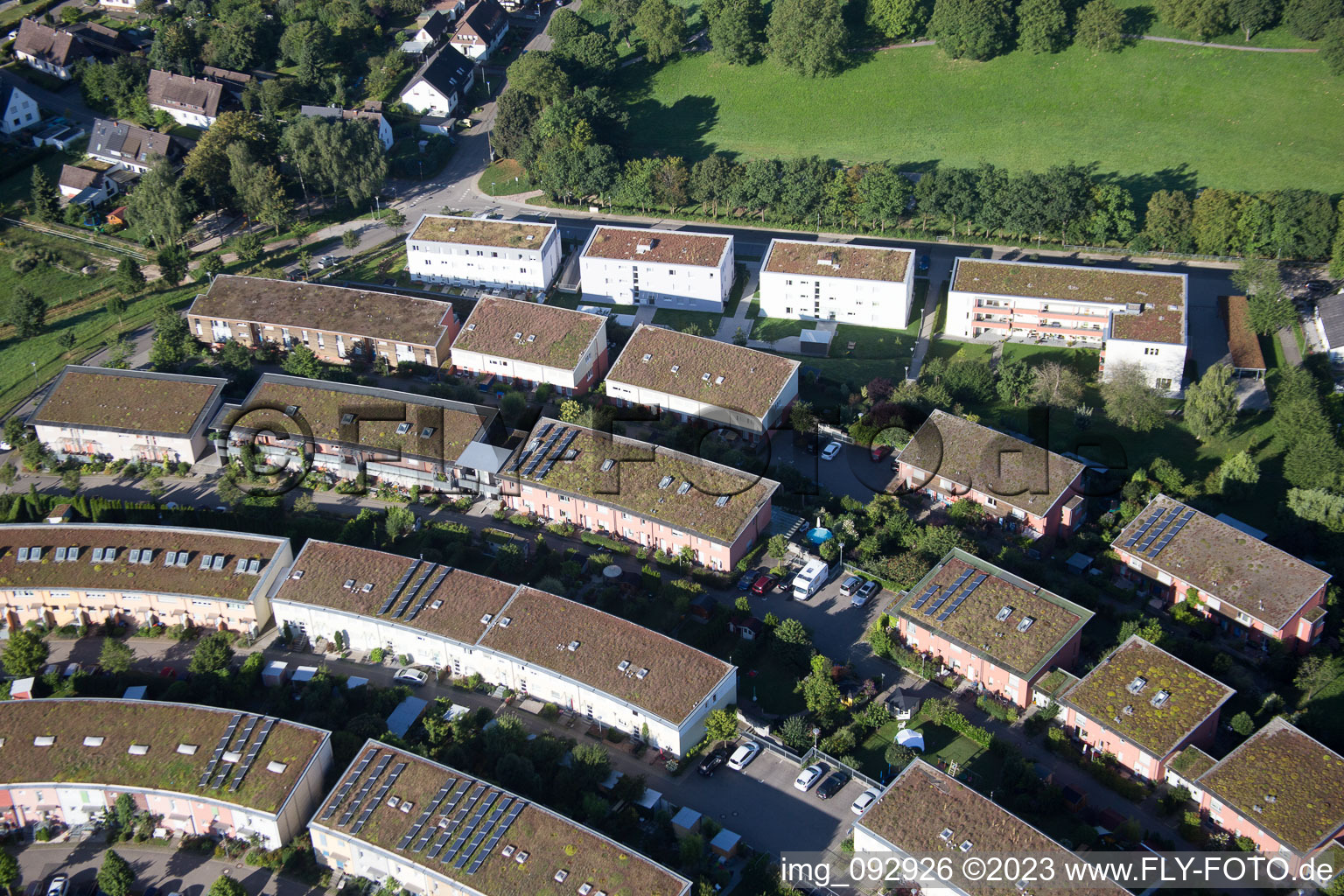 Image drone de Quartier Hohenwettersbach in Karlsruhe dans le département Bade-Wurtemberg, Allemagne