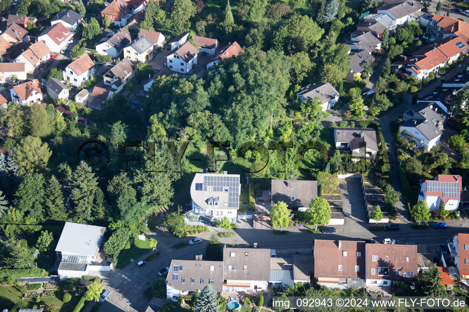 Vue aérienne de Quartier Hohenwettersbach in Karlsruhe dans le département Bade-Wurtemberg, Allemagne