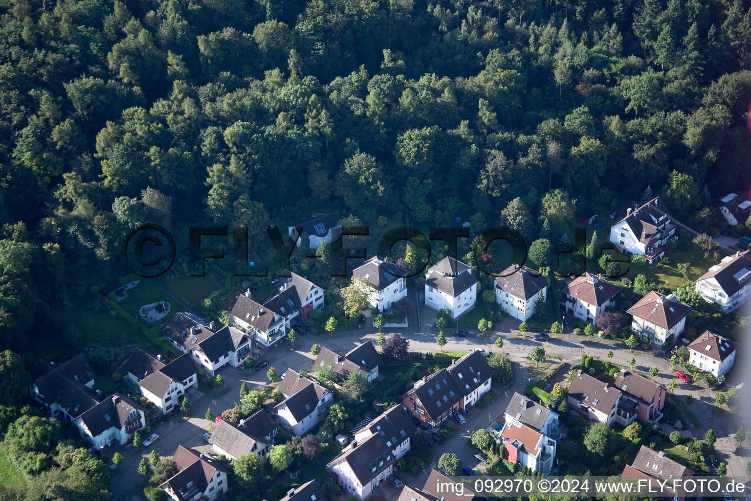 Quartier Wolfartsweier in Karlsruhe dans le département Bade-Wurtemberg, Allemagne vue du ciel