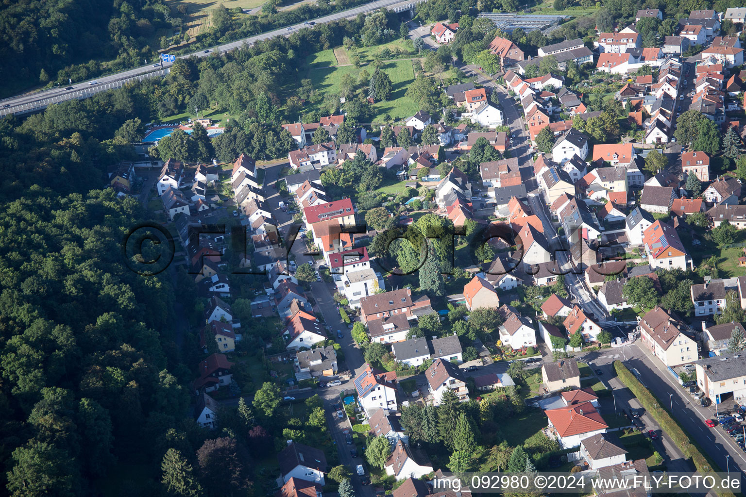 Image drone de Quartier Wolfartsweier in Karlsruhe dans le département Bade-Wurtemberg, Allemagne