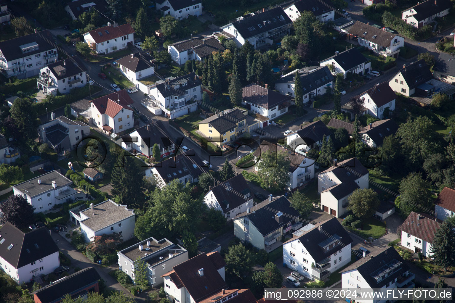 Quartier Durlach in Karlsruhe dans le département Bade-Wurtemberg, Allemagne d'en haut