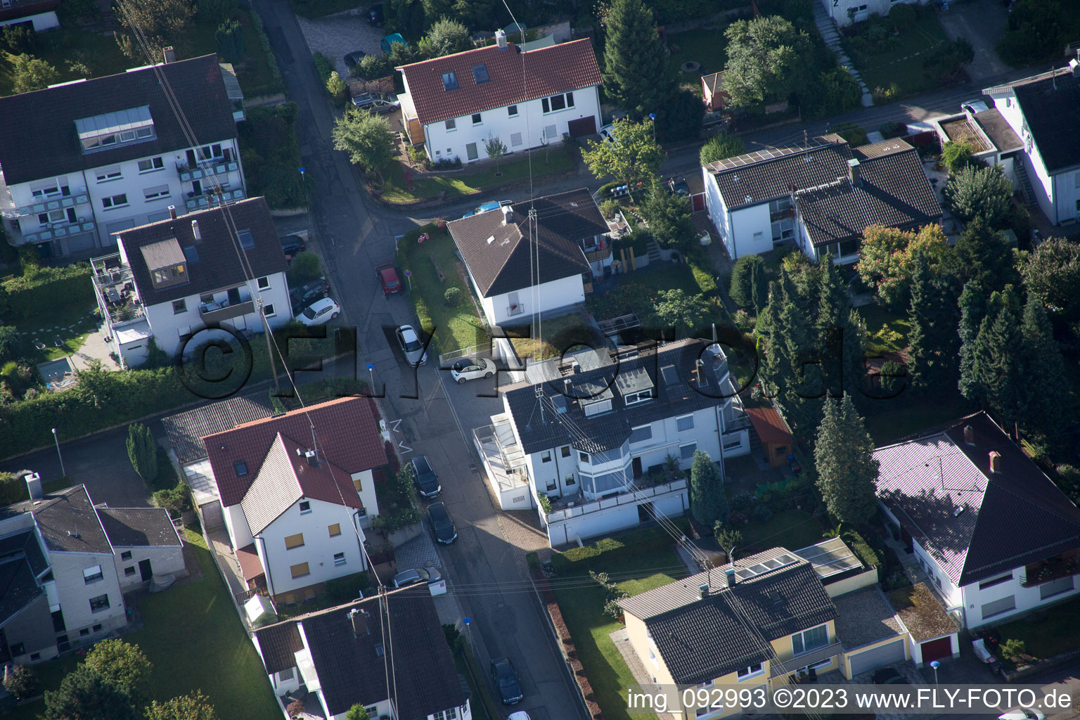 Quartier Wolfartsweier in Karlsruhe dans le département Bade-Wurtemberg, Allemagne d'un drone