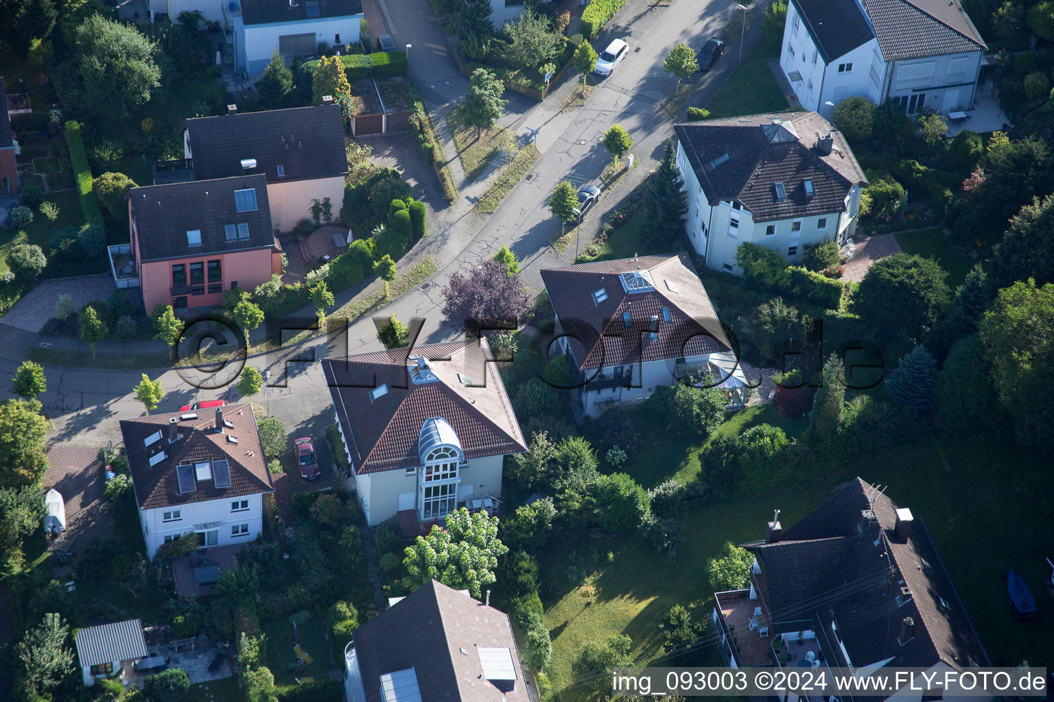 Vue oblique de Quartier Wolfartsweier in Karlsruhe dans le département Bade-Wurtemberg, Allemagne